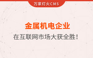 金屬機(jī)電企業(yè)在互聯(lián)網(wǎng)市場(chǎng)大獲全勝！